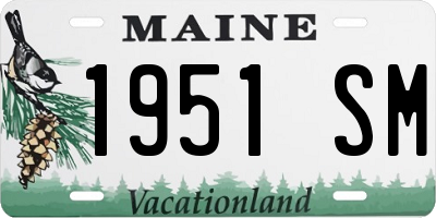 ME license plate 1951SM