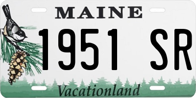 ME license plate 1951SR