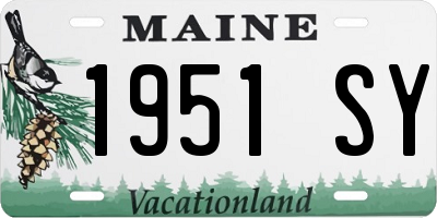 ME license plate 1951SY