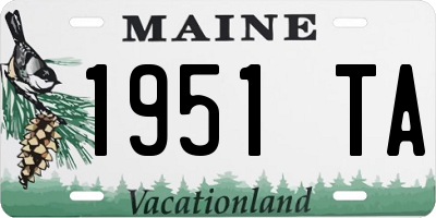 ME license plate 1951TA