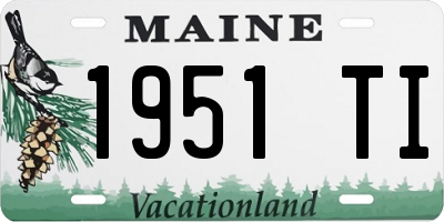 ME license plate 1951TI