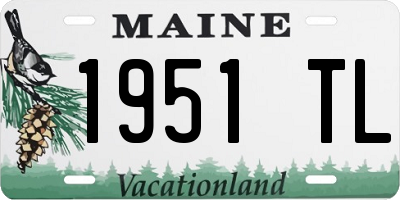 ME license plate 1951TL