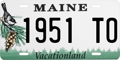 ME license plate 1951TO