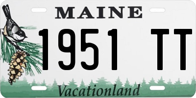 ME license plate 1951TT