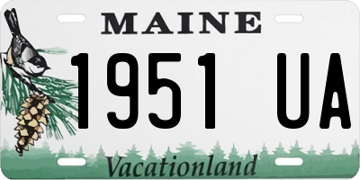 ME license plate 1951UA