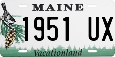 ME license plate 1951UX