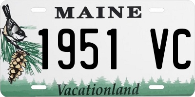 ME license plate 1951VC