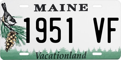 ME license plate 1951VF