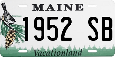 ME license plate 1952SB