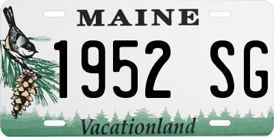 ME license plate 1952SG
