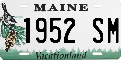 ME license plate 1952SM