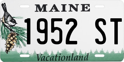 ME license plate 1952ST