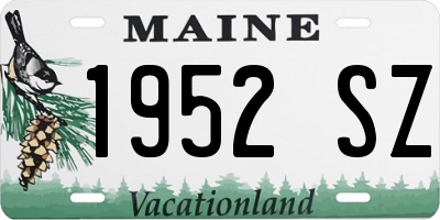 ME license plate 1952SZ