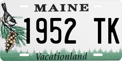 ME license plate 1952TK
