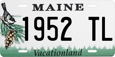 ME license plate 1952TL