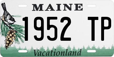 ME license plate 1952TP