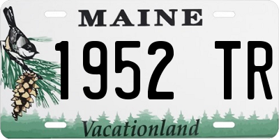 ME license plate 1952TR
