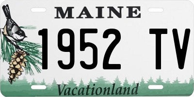 ME license plate 1952TV