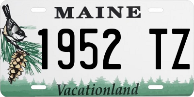 ME license plate 1952TZ