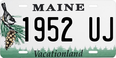 ME license plate 1952UJ