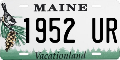 ME license plate 1952UR