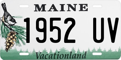 ME license plate 1952UV