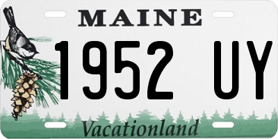 ME license plate 1952UY