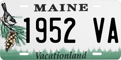 ME license plate 1952VA