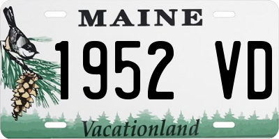 ME license plate 1952VD