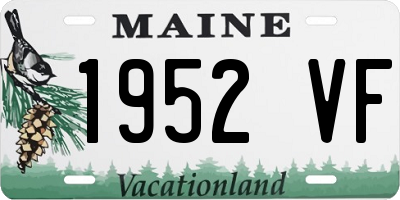ME license plate 1952VF