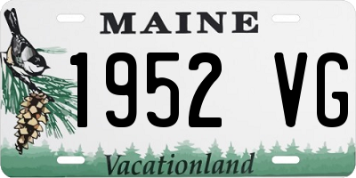 ME license plate 1952VG