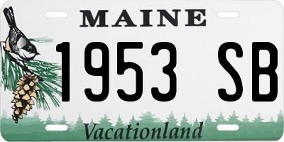 ME license plate 1953SB