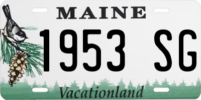 ME license plate 1953SG