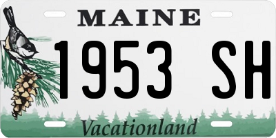 ME license plate 1953SH