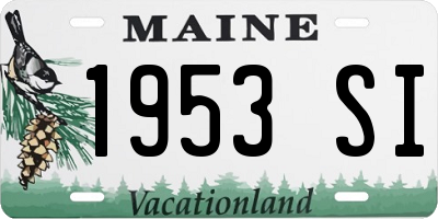 ME license plate 1953SI