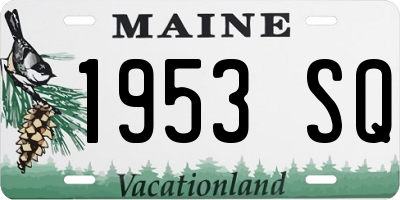 ME license plate 1953SQ