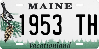 ME license plate 1953TH