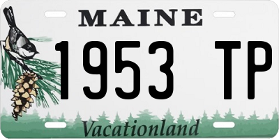 ME license plate 1953TP