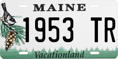 ME license plate 1953TR