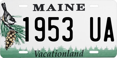 ME license plate 1953UA