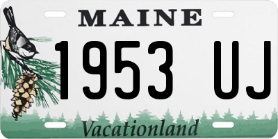 ME license plate 1953UJ