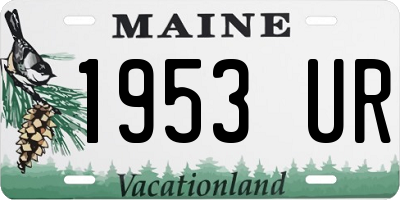 ME license plate 1953UR
