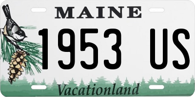 ME license plate 1953US