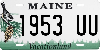 ME license plate 1953UU