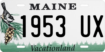 ME license plate 1953UX