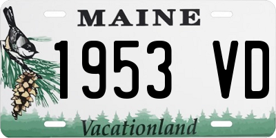 ME license plate 1953VD