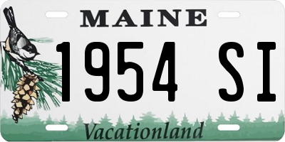 ME license plate 1954SI