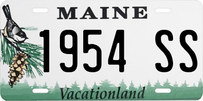 ME license plate 1954SS