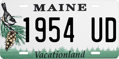 ME license plate 1954UD