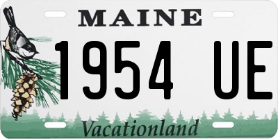 ME license plate 1954UE